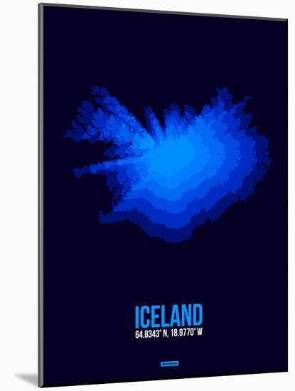 Iceland Radiant Map 3-NaxArt-Mounted Art Print