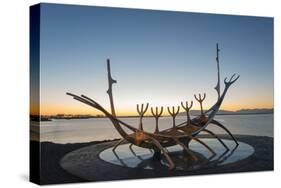 Iceland, Reykjavik, Solfar (Sun Voyager)-Christian Kober-Stretched Canvas