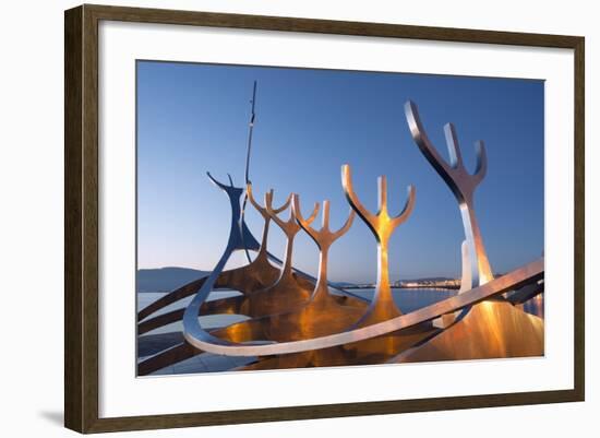 Iceland, Reykjavik, Solfar (Sun Voyager)-Christian Kober-Framed Photographic Print