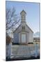 Iceland, Reynistadur. Schoolhouse behind picket fence.-Bill Young-Mounted Photographic Print