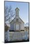 Iceland, Reynistadur. Schoolhouse behind picket fence.-Bill Young-Mounted Photographic Print