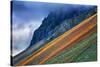 Iceland Roadside Geology, Lanscape Layers Stokknes Southern Iceland-Vincent James-Stretched Canvas