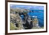 Iceland, rock formations of the west coast, Arnarstapi, Snaefellsjokull, Snaefellsnes Peninsula-Miva Stock-Framed Photographic Print