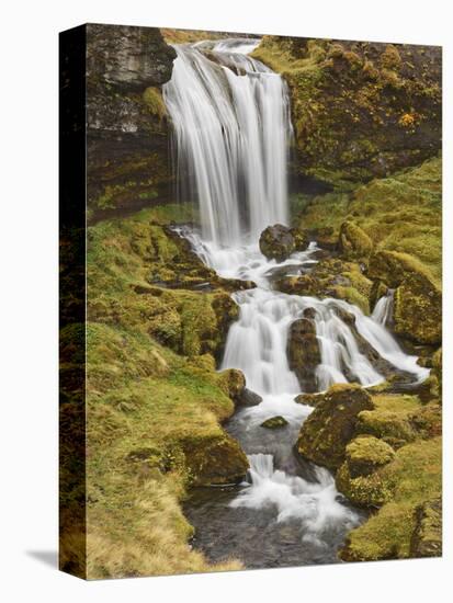 Iceland, Sheep's Waterfall-John Ford-Stretched Canvas