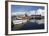 Iceland, Siglufjordur. Boats moored at pier.-Bill Young-Framed Photographic Print