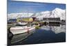 Iceland, Siglufjordur. Boats moored at pier.-Bill Young-Mounted Photographic Print
