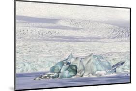 Iceland, Skaftafell National Park, Blue details of Vatnajokull Glacier.-Ellen Goff-Mounted Photographic Print