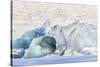 Iceland, Skaftafell National Park, Blue details of Vatnajokull Glacier.-Ellen Goff-Stretched Canvas