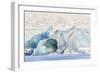 Iceland, Skaftafell National Park, Blue details of Vatnajokull Glacier.-Ellen Goff-Framed Photographic Print