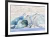 Iceland, Skaftafell National Park, Blue details of Vatnajokull Glacier.-Ellen Goff-Framed Premium Photographic Print