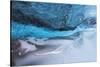 Iceland, Skaftafell National Park, Blue details of Vatnajokull Ice Caves.-Ellen Goff-Stretched Canvas