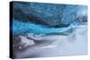 Iceland, Skaftafell National Park, Blue details of Vatnajokull Ice Caves.-Ellen Goff-Stretched Canvas