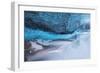 Iceland, Skaftafell National Park, Blue details of Vatnajokull Ice Caves.-Ellen Goff-Framed Photographic Print