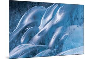 Iceland, Skaftafell National Park, Blue details of Vatnajokull Ice Caves.-Ellen Goff-Mounted Premium Photographic Print