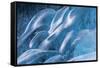 Iceland, Skaftafell National Park, Blue details of Vatnajokull Ice Caves.-Ellen Goff-Framed Stretched Canvas