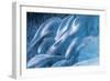 Iceland, Skaftafell National Park, Blue details of Vatnajokull Ice Caves.-Ellen Goff-Framed Photographic Print