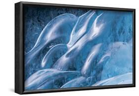 Iceland, Skaftafell National Park, Blue details of Vatnajokull Ice Caves.-Ellen Goff-Framed Photographic Print