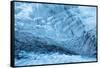 Iceland, Skaftafell National Park, Blue details of Vatnajokull Ice Caves.-Ellen Goff-Framed Stretched Canvas