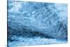 Iceland, Skaftafell National Park, Blue details of Vatnajokull Ice Caves.-Ellen Goff-Stretched Canvas