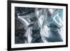 Iceland, Skaftafell National Park, Ice details of the Vatnajokull Ice Caves.-Ellen Goff-Framed Photographic Print