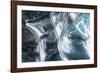 Iceland, Skaftafell National Park, Ice details of the Vatnajokull Ice Caves.-Ellen Goff-Framed Photographic Print