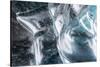 Iceland, Skaftafell National Park, Ice details of the Vatnajokull Ice Caves.-Ellen Goff-Stretched Canvas