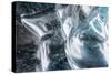 Iceland, Skaftafell National Park, Ice details of the Vatnajokull Ice Caves.-Ellen Goff-Stretched Canvas