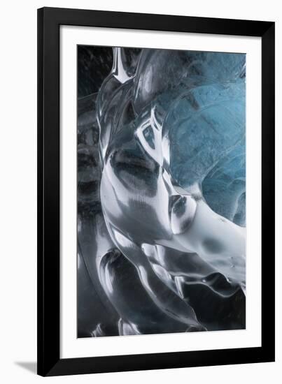 Iceland, Skaftafell National Park, Ice details of the Vatnajokull Ice Caves.-Ellen Goff-Framed Photographic Print