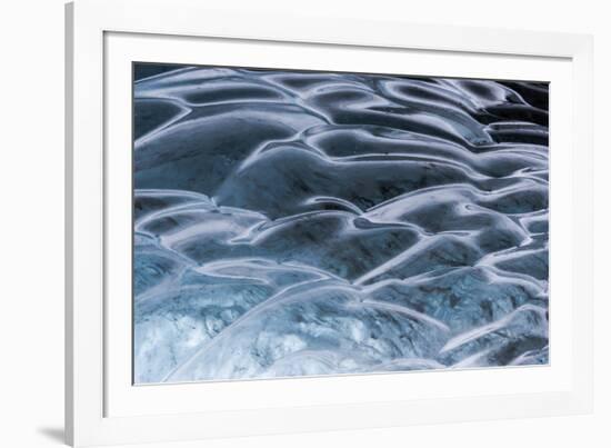 Iceland, Skaftafell National Park, Ice details of the Vatnajokull Ice Caves.-Ellen Goff-Framed Photographic Print