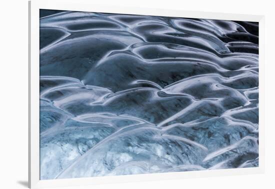 Iceland, Skaftafell National Park, Ice details of the Vatnajokull Ice Caves.-Ellen Goff-Framed Photographic Print