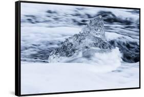 Iceland, Skaftafell National Park, Jokulsarlon. Chunks of ice from the Vatnajokull Glacier.-Ellen Goff-Framed Stretched Canvas