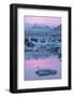 Iceland, Skaftafell National Park, Lake Jokulsarlon. Lake Jokulsarlon at sunset.-Ellen Goff-Framed Photographic Print