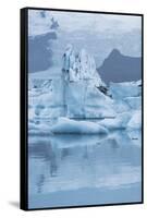 Iceland, Skaftafell National Park, Lake Jokulsarlon. View of the iceberg filled lake.-Ellen Goff-Framed Stretched Canvas