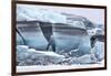 Iceland, Skaftafell National Park, Skaftafelljokull Glacier. Huge chunks of glacial ice.-Ellen Goff-Framed Photographic Print