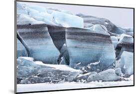 Iceland, Skaftafell National Park, Skaftafelljokull Glacier. Huge chunks of glacial ice.-Ellen Goff-Mounted Photographic Print