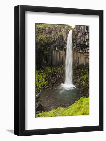 Iceland, Skaftafell National Park, Svartifoss, Black Falls.-Ellen Goff-Framed Photographic Print