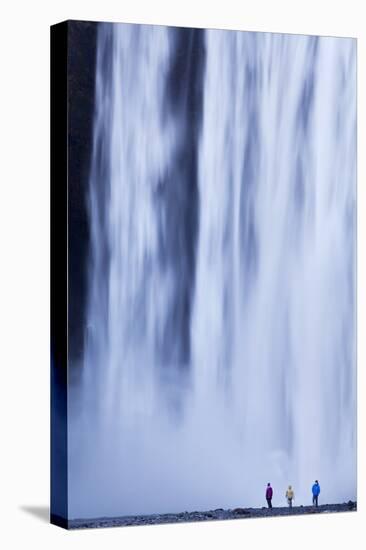 Iceland, Skogafoss. the 62M High Waterfall of Skogafoss at the Western Edge of Skogar.-Katie Garrod-Stretched Canvas