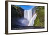 Iceland, Skogafoss. Waterfall and Rainbow-Jaynes Gallery-Framed Photographic Print