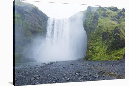 Iceland. Skogafoss Waterfall Famous Falls in South Iceland. at the Skoga River-Bill Bachmann-Stretched Canvas