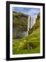 Iceland, Skogafoss. Waterfall reflects in pool.-Cathy and Gordon Illg-Framed Photographic Print