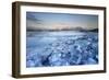 Iceland, South Iceland, Jokulsarlon Lagoon During the First Light of Sunrise-Fortunato Gatto-Framed Photographic Print