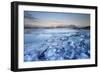 Iceland, South Iceland, Jokulsarlon Lagoon During the First Light of Sunrise-Fortunato Gatto-Framed Photographic Print