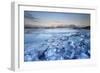 Iceland, South Iceland, Jokulsarlon Lagoon During the First Light of Sunrise-Fortunato Gatto-Framed Photographic Print