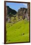 Iceland. South. Kirkjubaejarklaustur. Tiny Cabin Beneath the Cliff-Inger Hogstrom-Framed Photographic Print