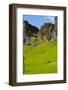 Iceland. South. Kirkjubaejarklaustur. Tiny Cabin Beneath the Cliff-Inger Hogstrom-Framed Photographic Print