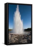 Iceland. South Region. Geyser. Strokkur Geyser-Inger Hogstrom-Framed Stretched Canvas