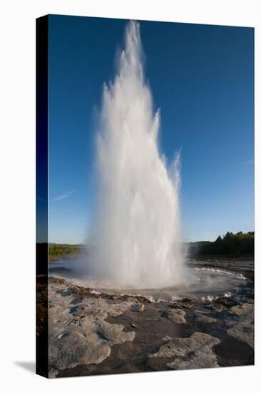 Iceland. South Region. Geyser. Strokkur Geyser-Inger Hogstrom-Stretched Canvas