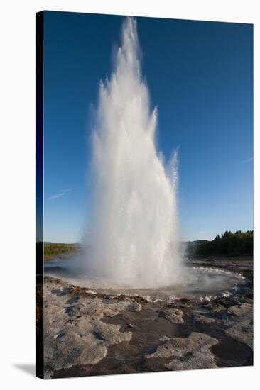 Iceland. South Region. Geyser. Strokkur Geyser-Inger Hogstrom-Stretched Canvas