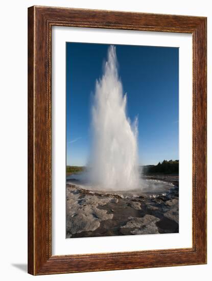 Iceland. South Region. Geyser. Strokkur Geyser-Inger Hogstrom-Framed Photographic Print