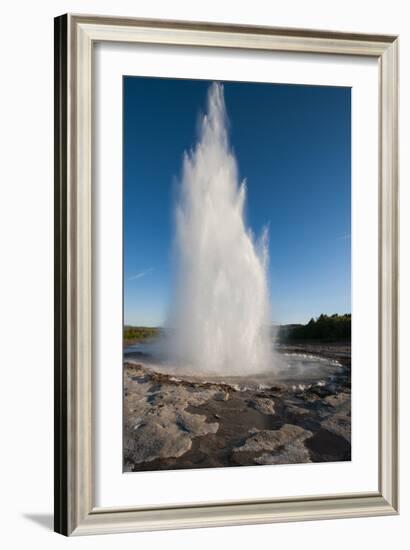 Iceland. South Region. Geyser. Strokkur Geyser-Inger Hogstrom-Framed Photographic Print